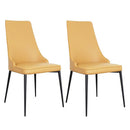 Albus Faux Leather Dining Chairs Set of 2 by Lavishway | Dining Chairs-23049