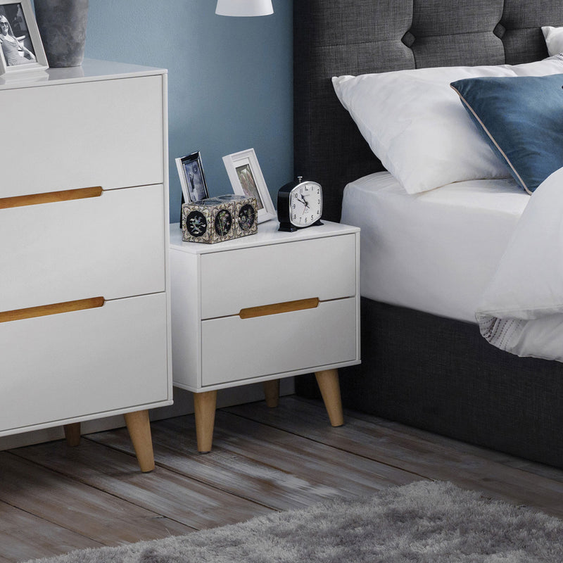 Alicia 2 Drawers Bedside Table by Lavishway | Bedside Tables-21187