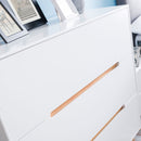 Alicia White Wooden 3 Drawers Chest by Lavishway | Chest Of Drawers-21169