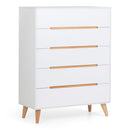 Alicia White 5 Chest Of Drawers by Lavishway | Chest Of Drawers-21164