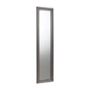 Allegro Wooden Frame Pewter Long Wall Mirror by Lavishway | Wall Mirrors-21149