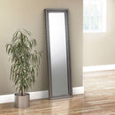 Allegro Wooden Frame Pewter Long Wall Mirror by Lavishway | Wall Mirrors-21148
