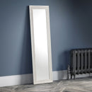 Allegro White Pewter Leaner Large Wall Mirror by Lavishway | Wall Mirrors-21145