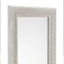 Allegro White Pewter Leaner Large Wall Mirror by Lavishway | Wall Mirrors-21147