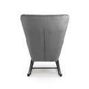 Alpine Brushed Velvet Grey Rocking Chair by Lavishway | Bedroom Chairs-27168