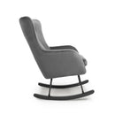 Alpine Brushed Velvet Grey Rocking Chair by Lavishway | Bedroom Chairs-27170