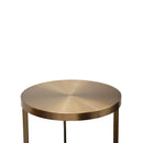 Altin Brass Finish Round Side Table by Lavishway | Side Tables-23307