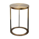 Altin Brass Finish Round Side Table by Lavishway | Side Tables-23306