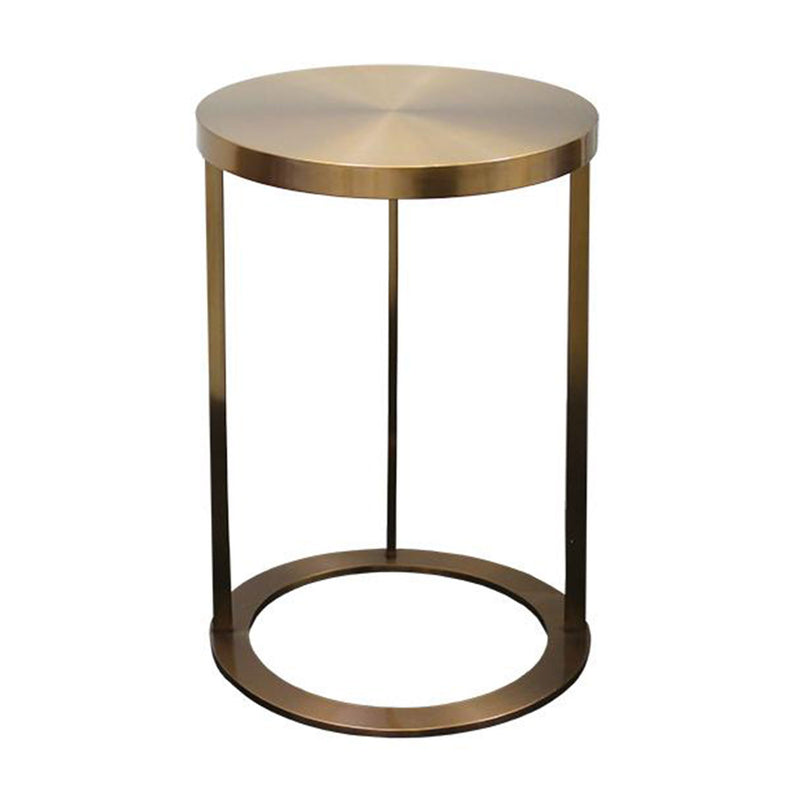 Altin Brass Finish Round Side Table by Lavishway | Side Tables-23306