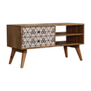 Alyna 2 Drawers Oak Finish Wooden TV Unit by Lavishway | TV Units Cabinets-57088