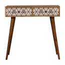 Alyna 2 Drawers Triangular Console Table by Lavishway | Hallway Console Table-57034