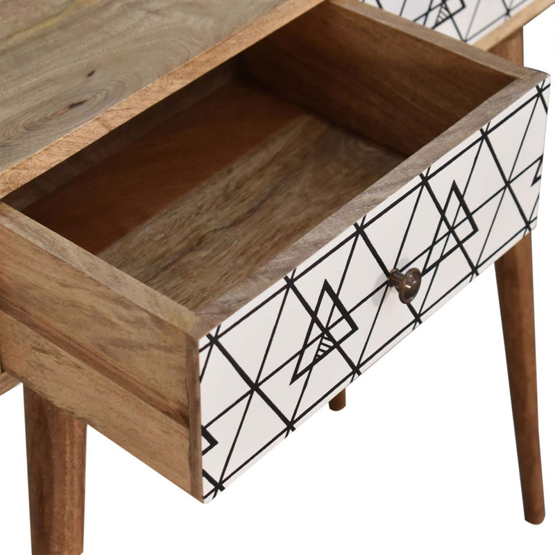 Alyna 2 Drawers Triangular Console Table by Lavishway | Hallway Console Table-57035