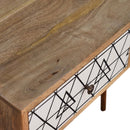 Alyna 2 Drawers Triangular Console Table by Lavishway | Hallway Console Table-57037