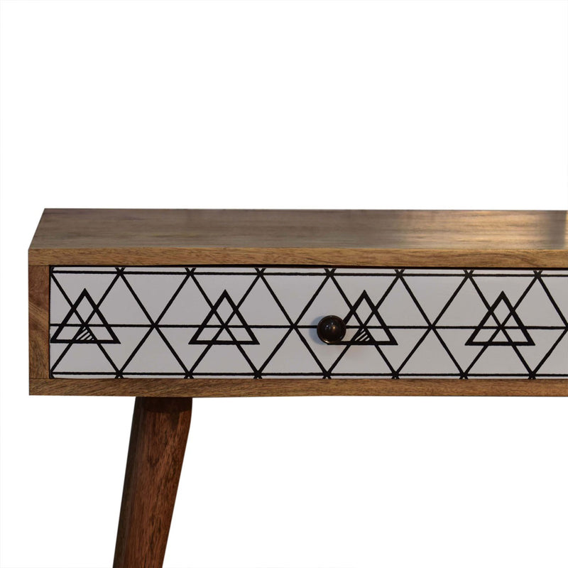 Alyna 2 Drawers Triangular Long Console Table by Lavishway | Hallway Console Table-57021