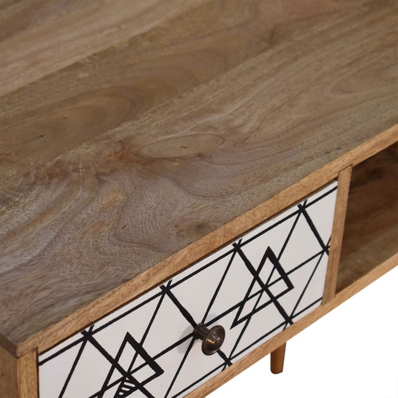 Alyna Triangle Screen Printed Writing Desk by Lavishway | Reclaimed Wood Desks-57068