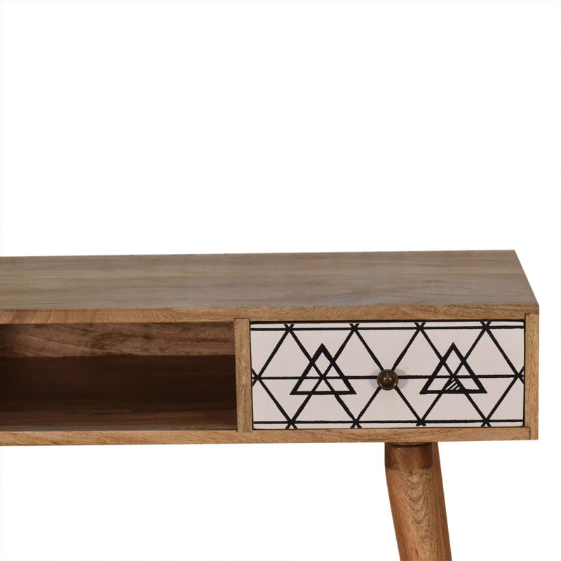 Alyna Triangle Screen Printed Writing Desk by Lavishway | Reclaimed Wood Desks-57067