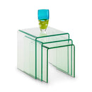 Amalfi Tall Glass Nest Of 3 Tables by Lavishway | Nest of Tables-21124