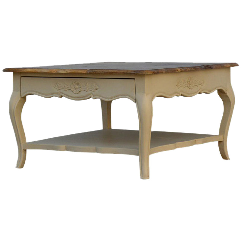 Amberly French Cream Painted Coffee Table by Lavishway | Coffee Tables-22811