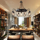 Industrial Black Wrought Iron Chandelier by Lavishway | Pendant Lighting-50404