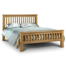 Amsterdam Solid Oak Bed With High Foot End by Lavishway | Wooden Beds-21129