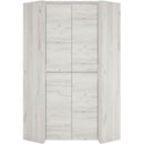 Angel Oak Finish 2 Doors Corner Wardrobe by Lavishway | Wardrobe-44476