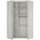 Angel Oak Finish 2 Doors Corner Wardrobe by Lavishway | Wardrobe-44477