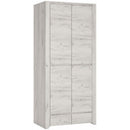 Angel Oak Melamine Finish 2 Doors Wardrobe by Lavishway | Wardrobe-44468