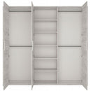 Angel Oak Melamine Finish 3 Doors Wardrobe by Lavishway | Wardrobe-44480