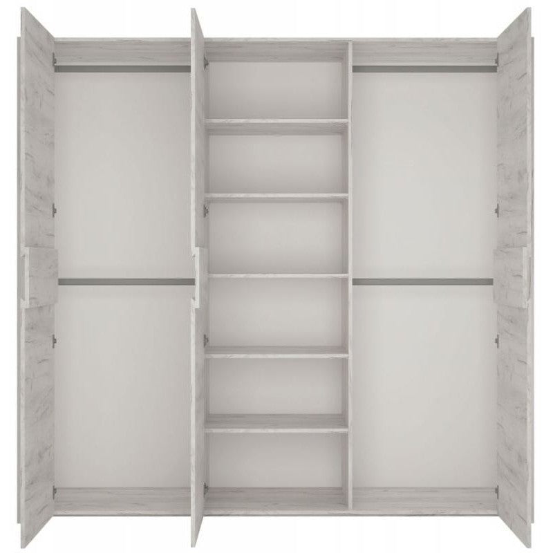 Angel Oak Melamine Finish 3 Doors Wardrobe by Lavishway | Wardrobe-44480