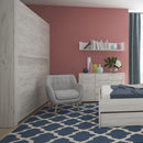 Angel Oak Melamine Finish 3 Doors Wardrobe by Lavishway | Wardrobe-44481