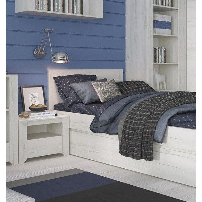 Angel Oak Finish 1 Drawer Bedside Cabinet by Lavishway | Bedside Tables-44422