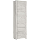 Angel White Oak Finish Tall Narrow Cupboard by Lavishway | Cupboards & Cabinets-44490