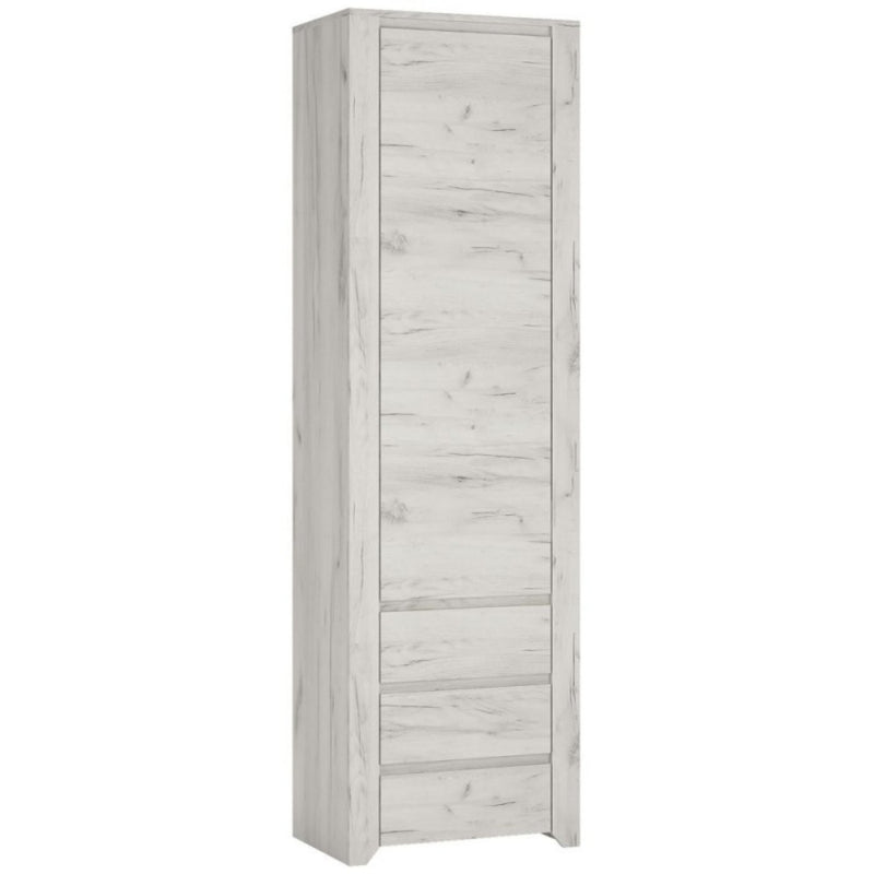 Angel White Oak Finish Tall Narrow Cupboard by Lavishway | Cupboards & Cabinets-44486