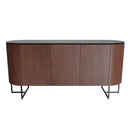 Angus Dark Brown 3 Doors Wooden Sideboard by Lavishway | Sideboards-23302