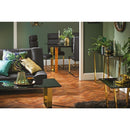 Antibes Gold Legs Black Dining Chair Set of 2 by Lavishway | Dining Chairs-35757