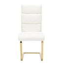 Antibes Gold Legs White Dining Chair Set of 2 by Lavishway | Dining Chairs-35746