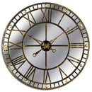 Antique Brass Mirrored Skeleton Wall Clock by Lavishway | Wall Clocks-51632