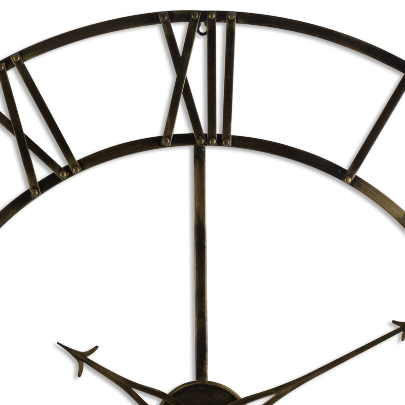 Antique Brass Finish Skeleton Wall Clock by Lavishway | Wall Clocks-51565