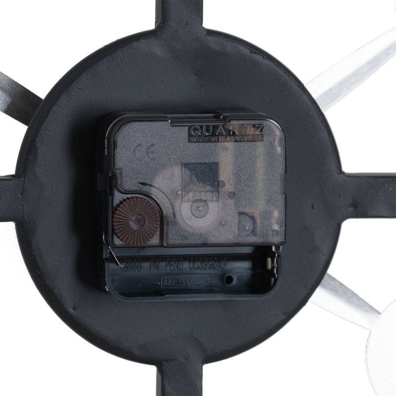 Distressed Black & Gold Skeleton Wall Clock by Lavishway | Wall Clocks-51611