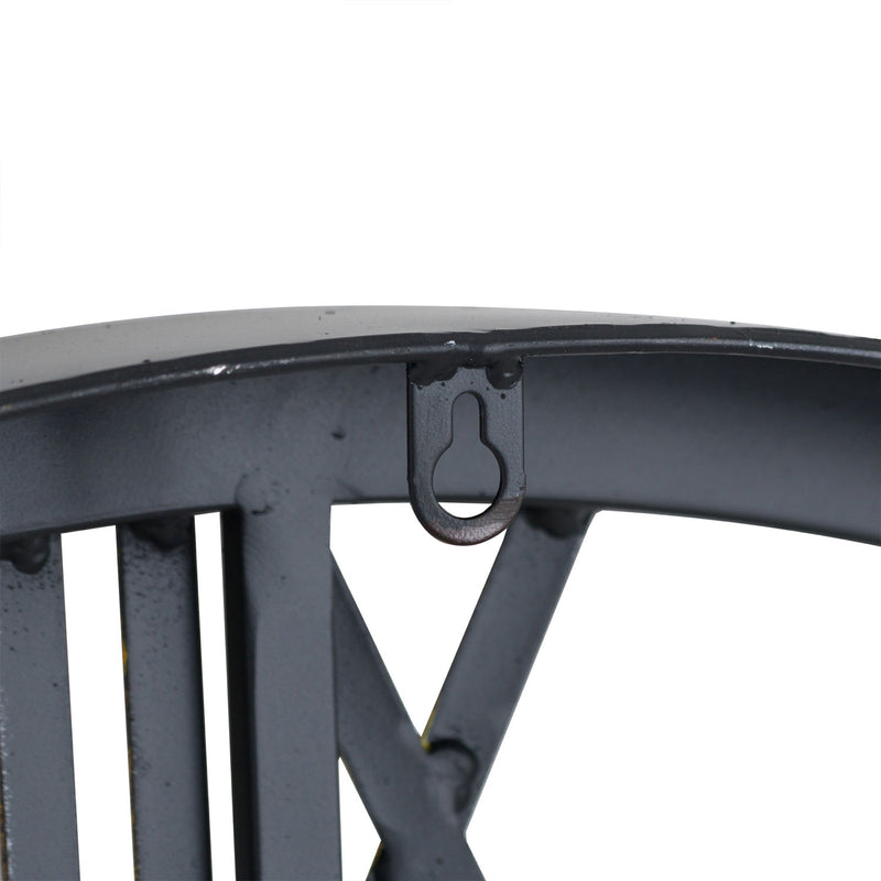 Distressed Black & Gold Skeleton Wall Clock by Lavishway | Wall Clocks-51610