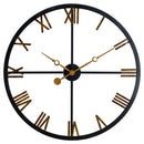 Distressed Black & Gold Skeleton Wall Clock by Lavishway | Wall Clocks-51608