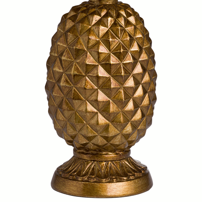 Pineapple Gold Base & Velvet Shade Table Lamp by Lavishway | Table Lamps-51419