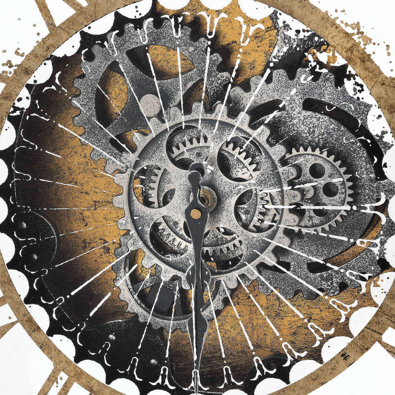 Antique Mirrored Moving Mechanism Wall Clock by Lavishway | Wall Clocks-51591