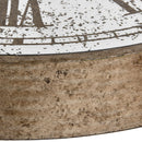 Antique Mirrored Round Frame Clock Side Table by Lavishway | Side Tables-51586