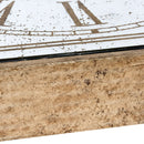 Antique Mirrored Square Framed Clock Table by Lavishway | Side Tables-51582