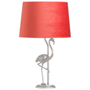 Flamingo Gold Base & Velvet Shade Table Lamp by Lavishway | Table Lamps-51455