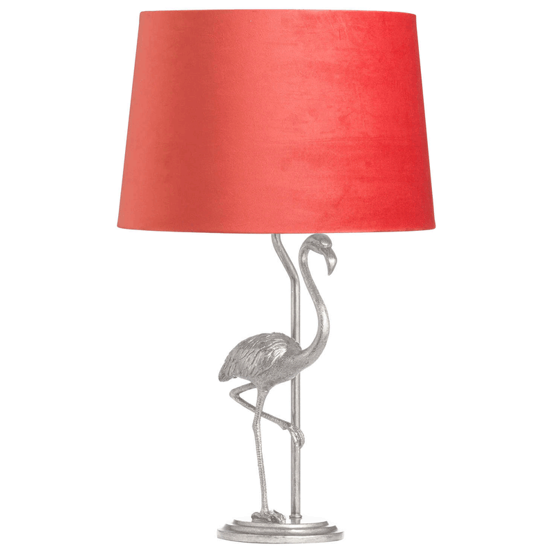 Flamingo Gold Base & Velvet Shade Table Lamp by Lavishway | Table Lamps-51455