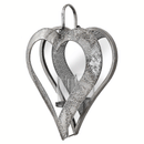 Antique Silver Heart Mirrored Candle Holder by Lavishway | Candle Holders-26628