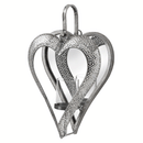 Antique Silver Heart Mirrored Candle Holder by Lavishway | Candle Holders-26629