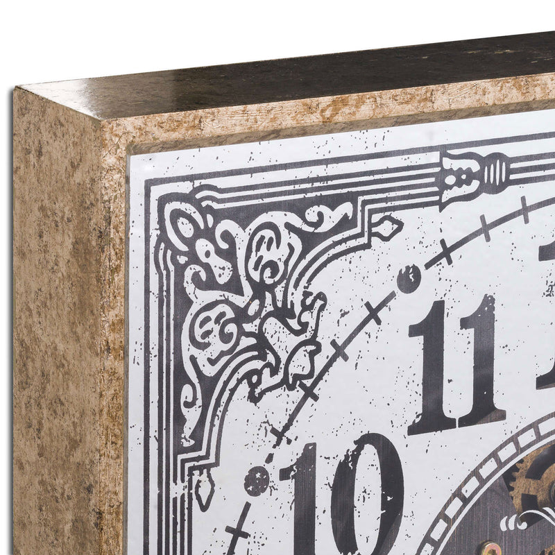 Antique Square Moving Mechanism Wall Clock by Lavishway | Wall Clocks-51606
